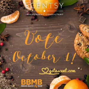 Vote for your favorite Scentsy bars during BBMB starting October 1! | getascent.com