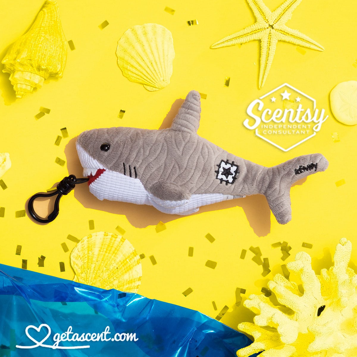 Scentsy Stevie the Shark Buddy Clip for sale now at getascent.com!