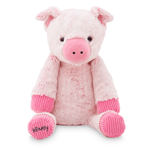 pink stuffed pig named Piper from Scentsy