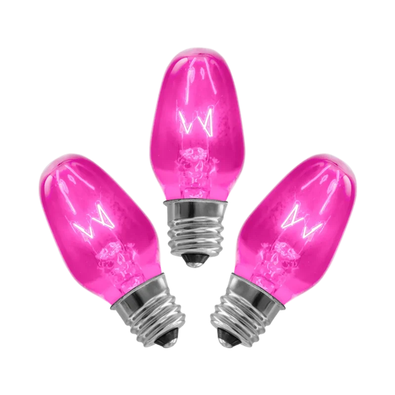 15-Watt Light Bulbs – 3 Pack (Pink)