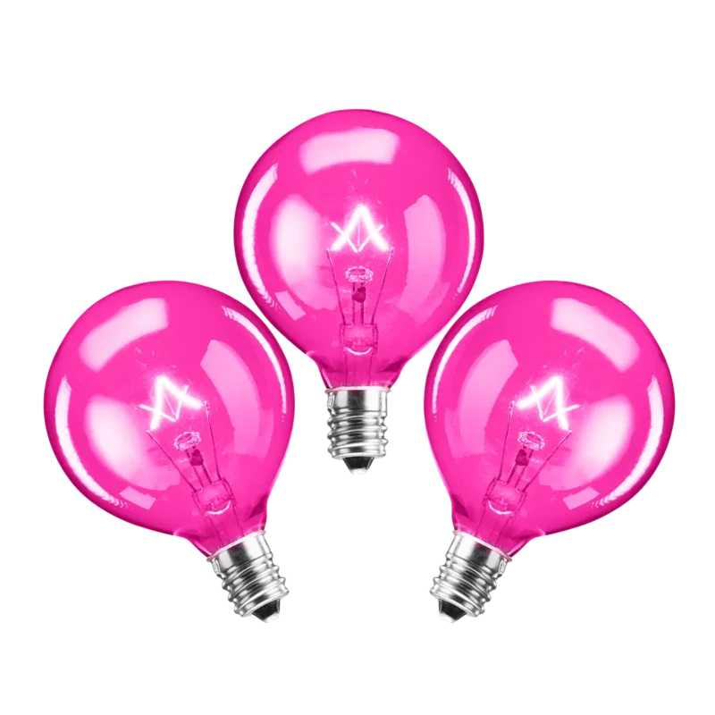 25-Watt Light Bulbs – 3 Pack (Pink)