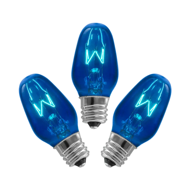 15-Watt Light Bulbs - 3 Pack (Blue)