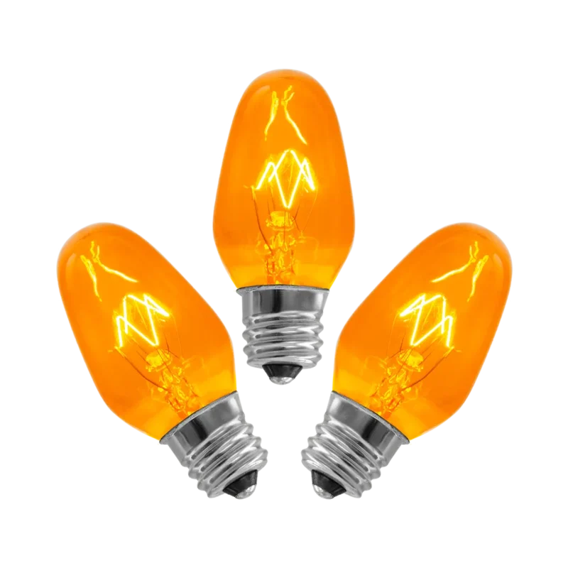 15-Watt Light Bulbs - 3 Pack (Orange)