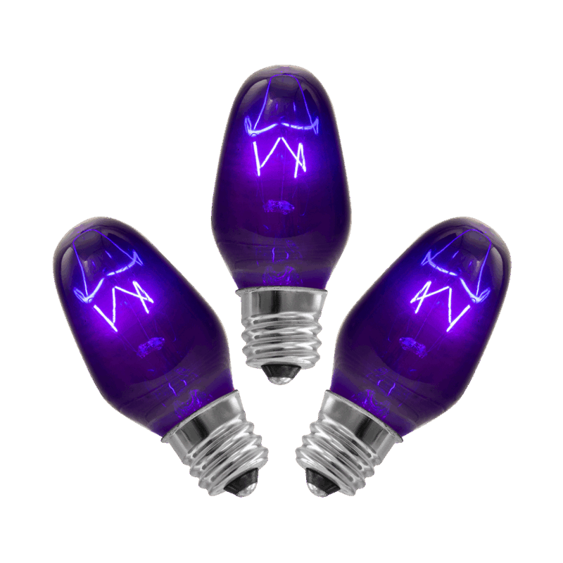 15-Watt Light Bulbs - 3 Pack (Purple)