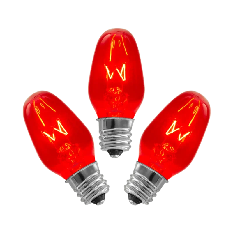 15-Watt Light Bulbs - 3 Pack (Red)