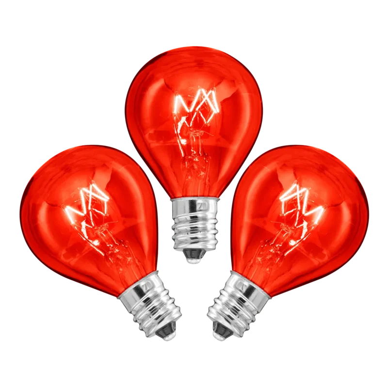 20-Watt Light Bulbs – 3 Pack (Red)