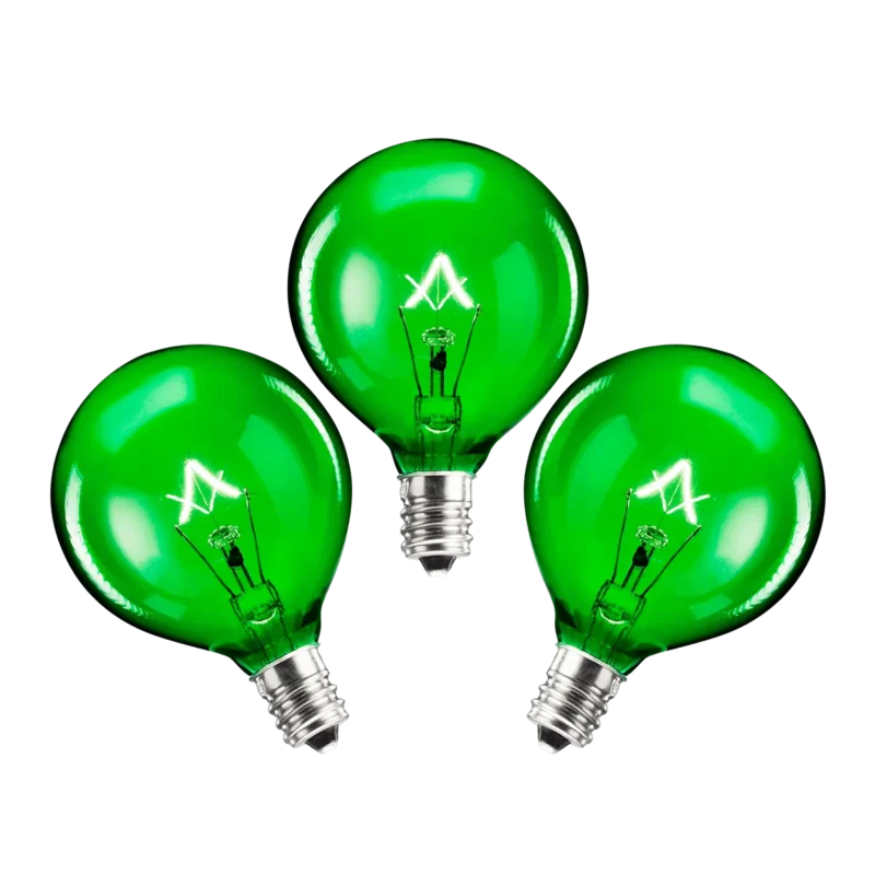 25-Watt Light Bulbs – 3 Pack (Green)