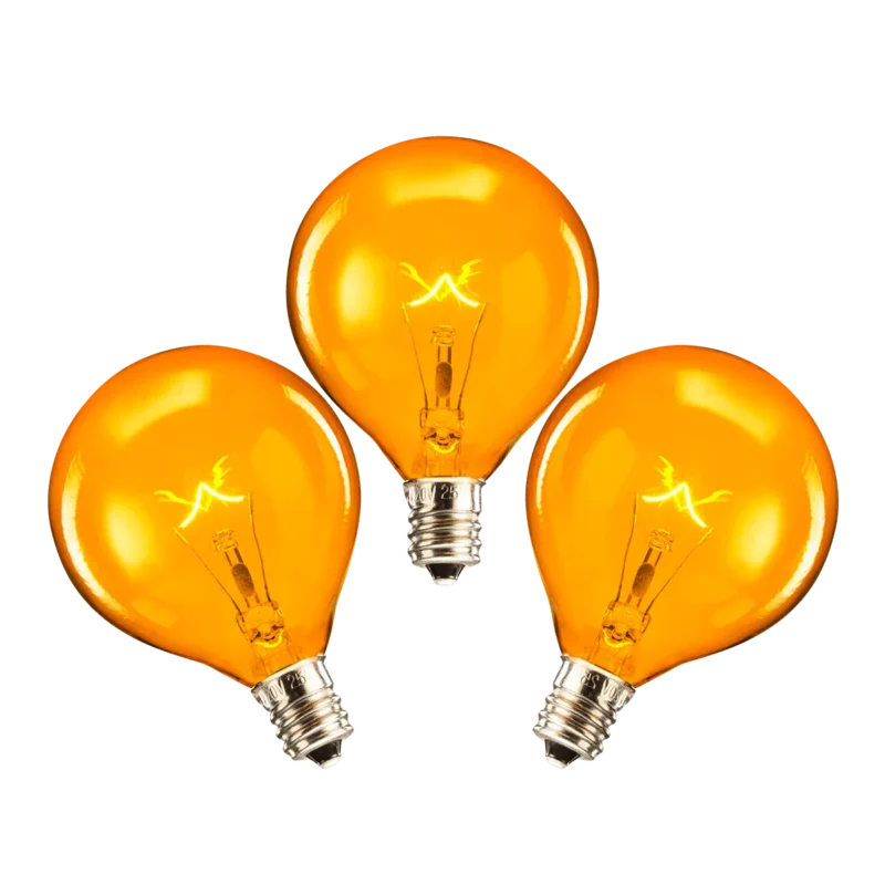 25-Watt Light Bulbs – 3 Pack (Orange)