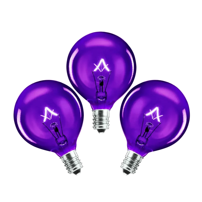 25-Watt Light Bulbs – 3 Pack (Purple)