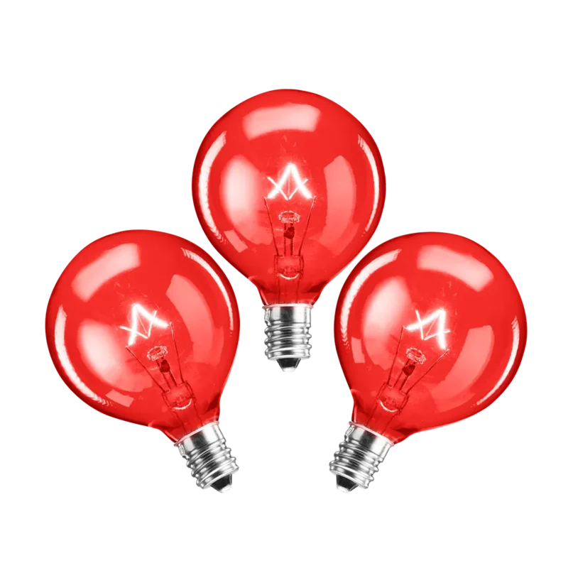 25-Watt Light Bulbs – 3 Pack (Red)