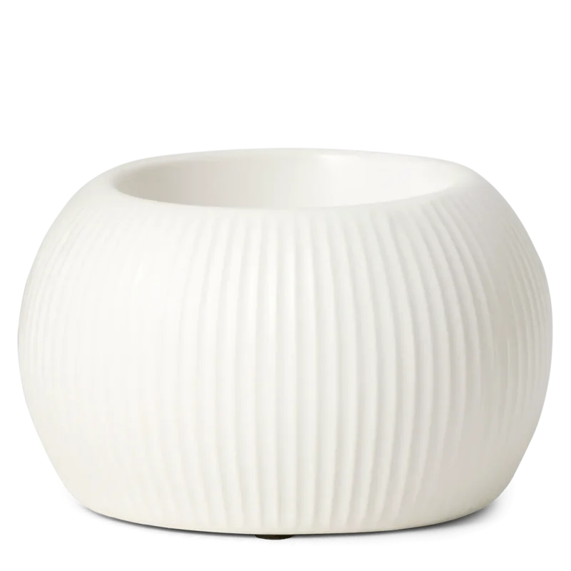 White Fluted Warmer
